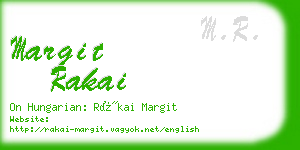 margit rakai business card